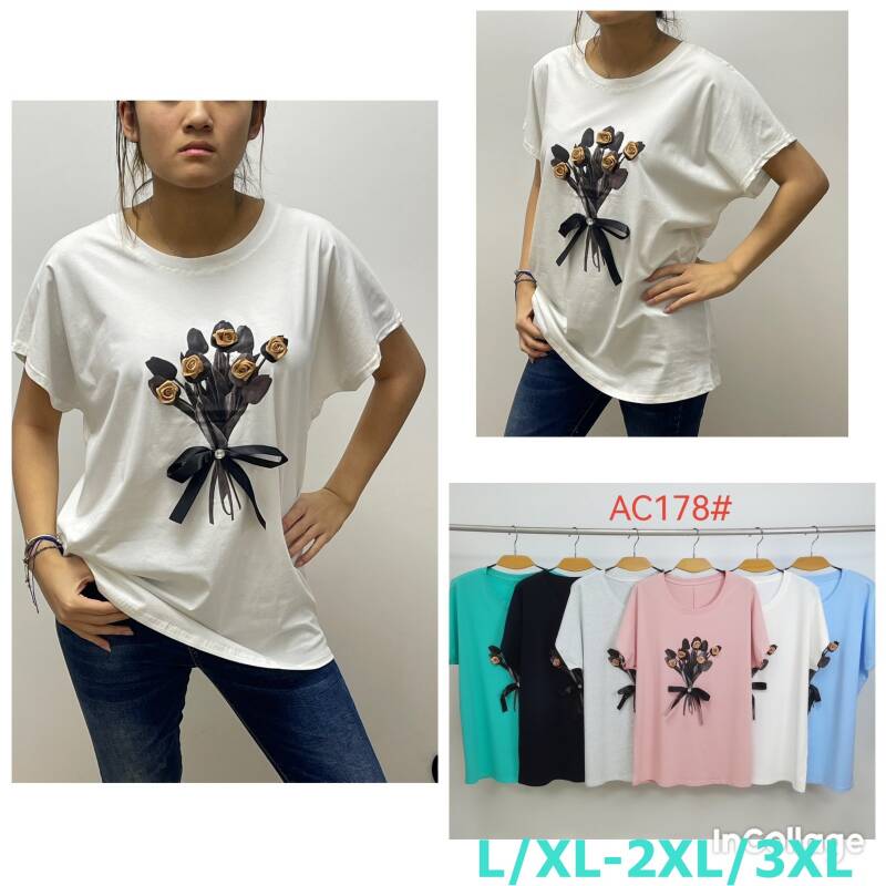 Bluzki damskie Roz L/XL-2XL/3XL, Mix Kolor Paczka 12 szt